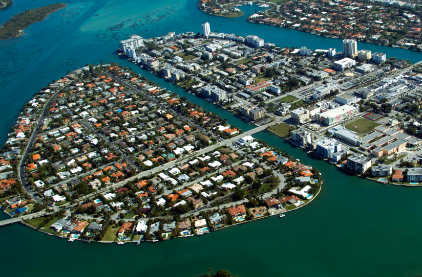 Bay Harbor Islands quiet coastal residences and wine cooler repair area
