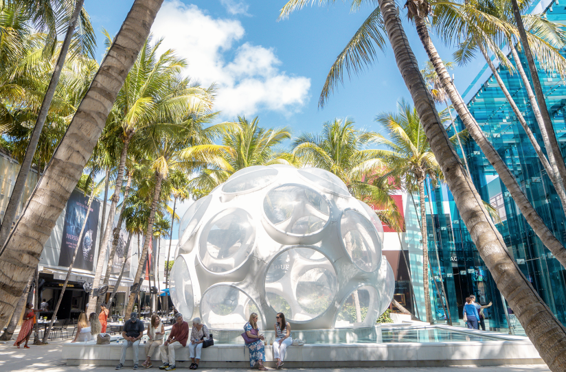Miami Design District luxury interiors and wine cooler repair area