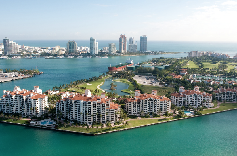 Fisher Island private luxury residences and wine refrigeration service area