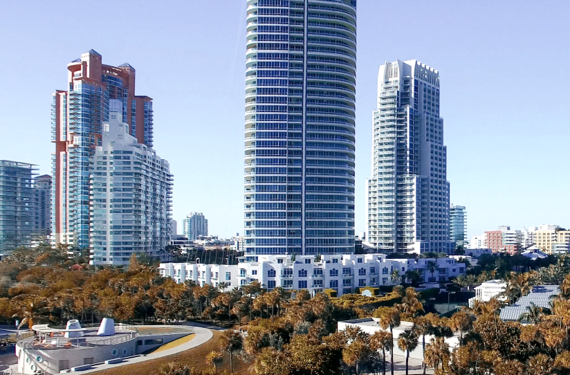Midtown Miami residential towers and wine refrigeration repair area